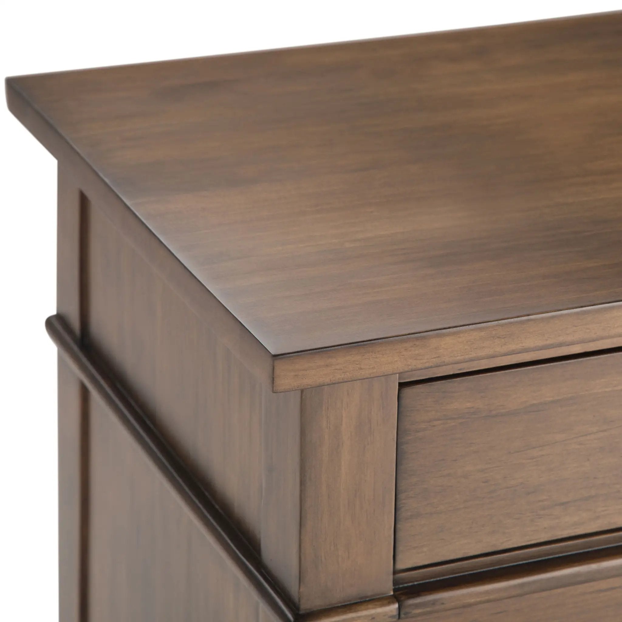 Carlton - Bedside Table - Rustic Natural Aged Brown by Unique Piece Furniture