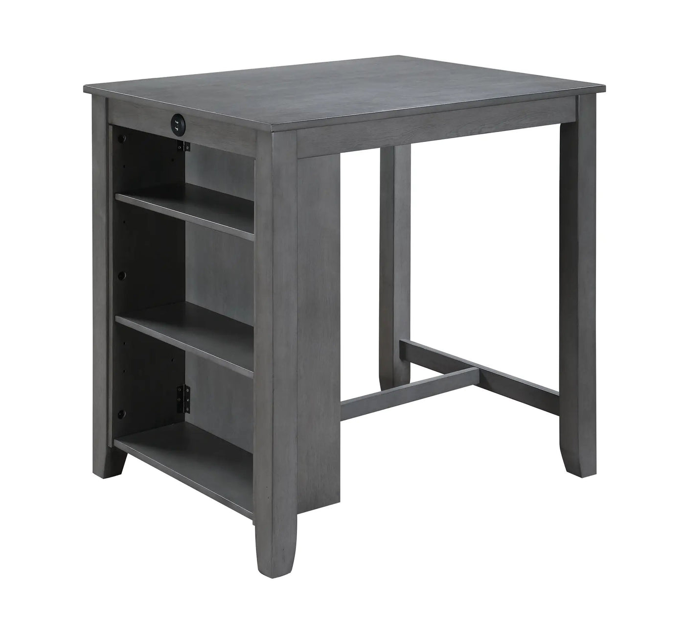 Graham - Small Space Counter Height Dining Table With USB Charging Ports And Shelves by Unique Piece Furniture