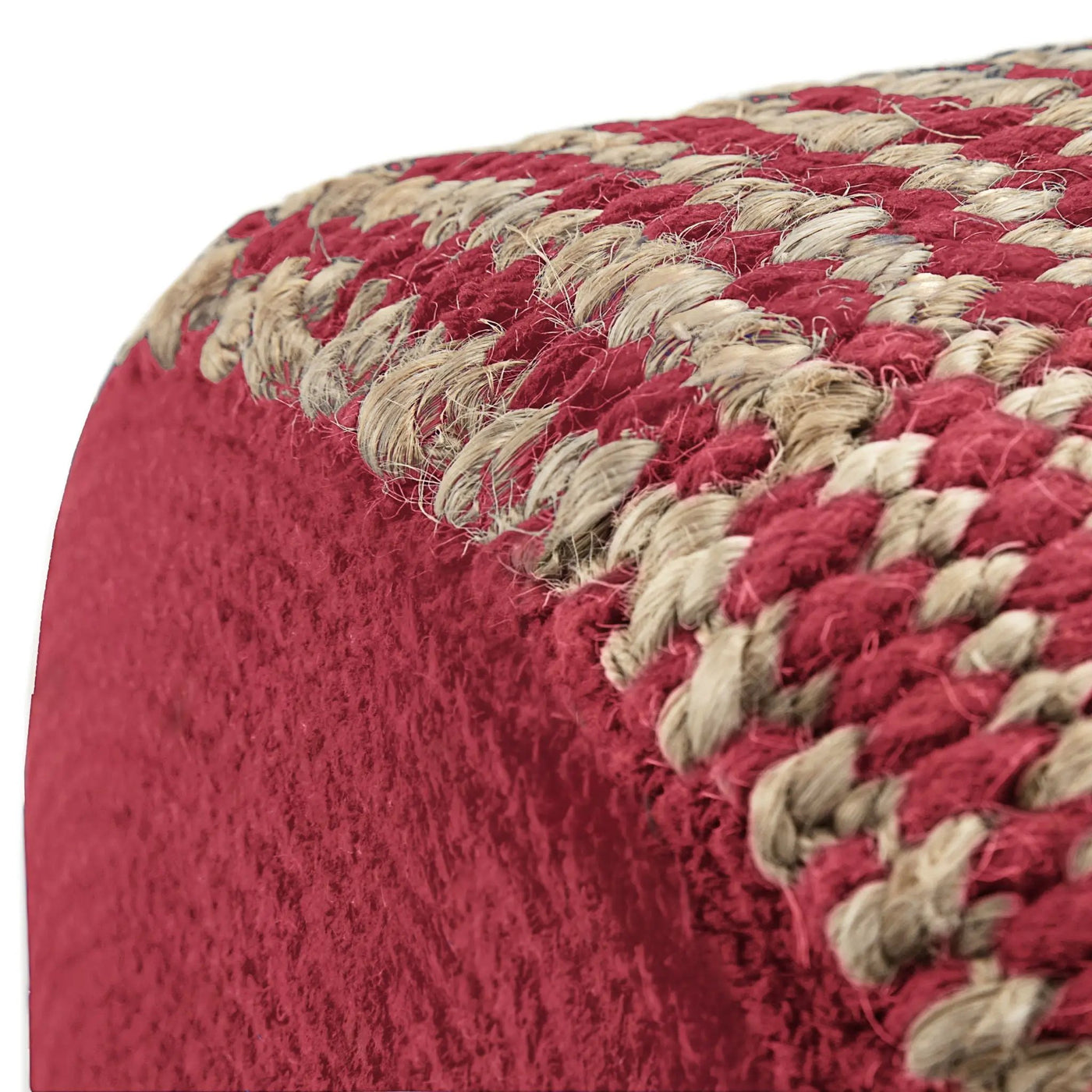 Larissa - Handcrafted Round Braided Pouf by Unique Piece Furniture