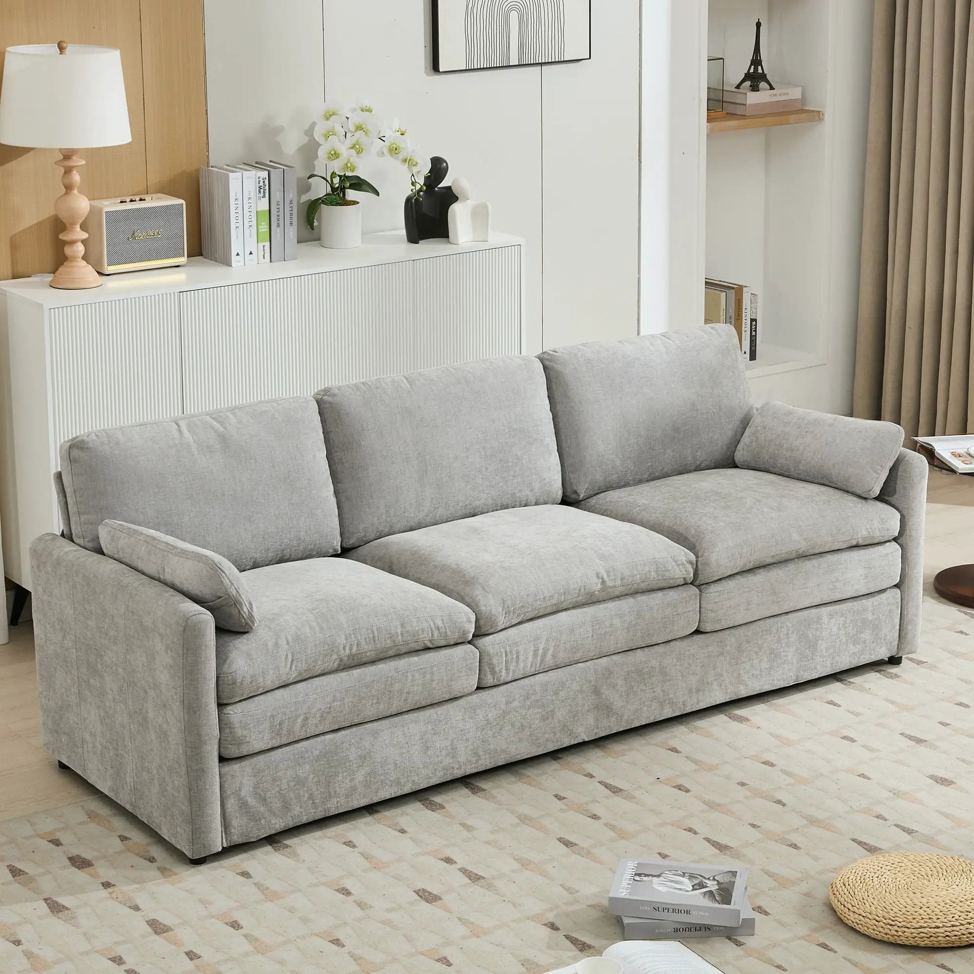 Cozy Upholstered 3 Seater Sofa Cushion For Living Room by Unique Piece Furniture