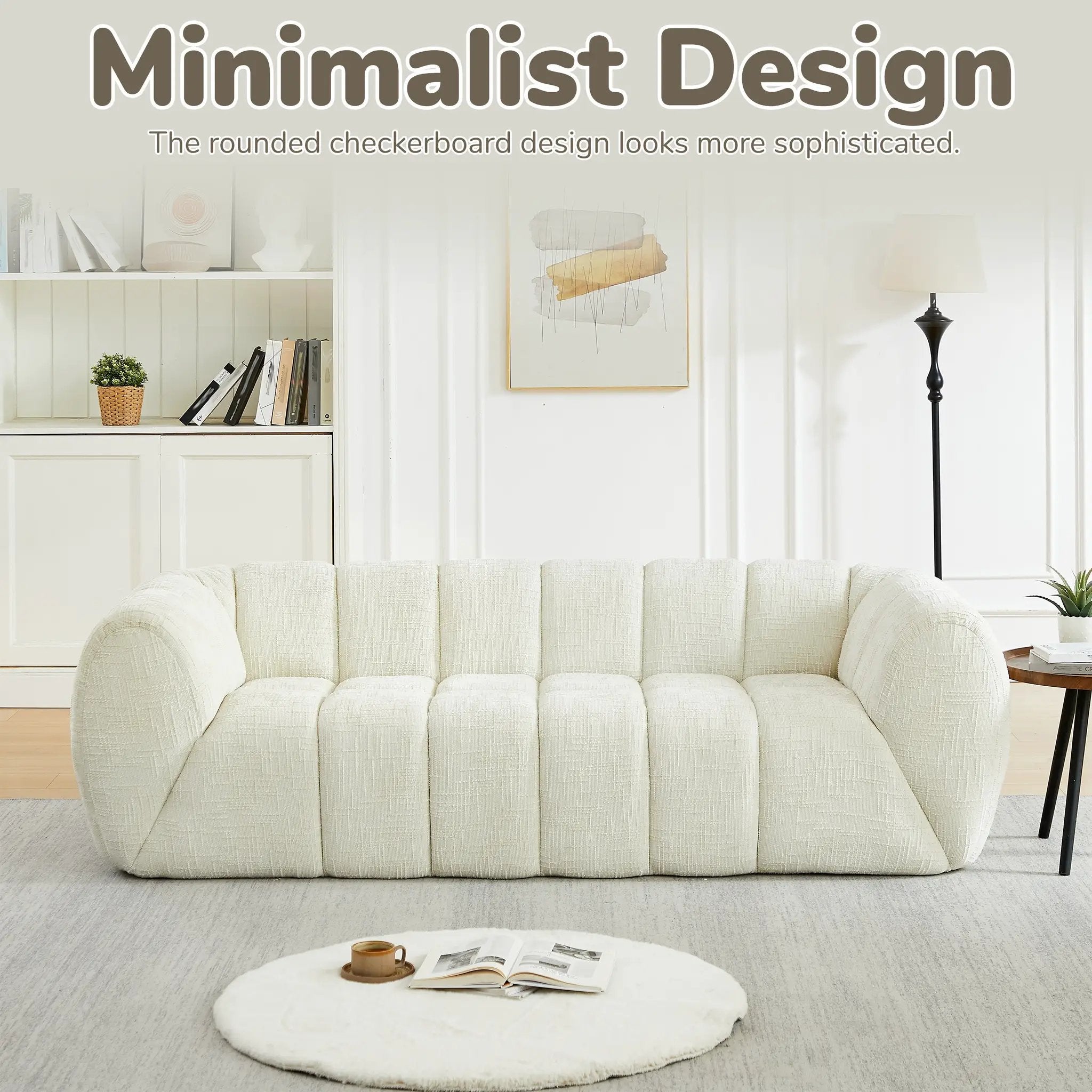 Chenille Pure Foam Sofa by HouseOfZazla