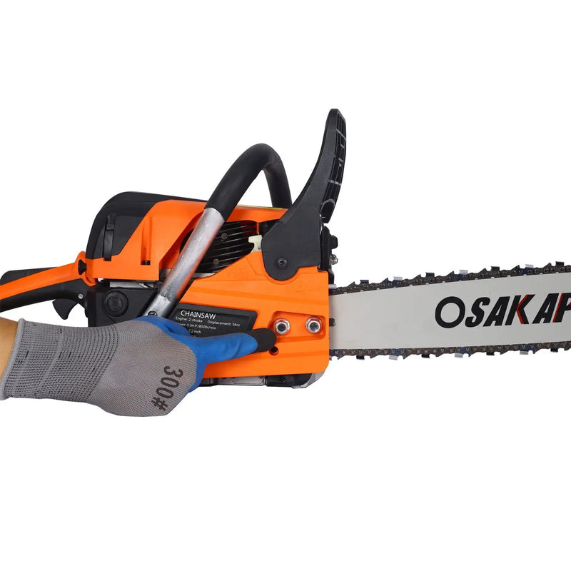 High Performance 22" 58Cc Gasoline Chainsaw For Trees And Wood Cutting Epa Compliant - Orange by HouseOfZazla