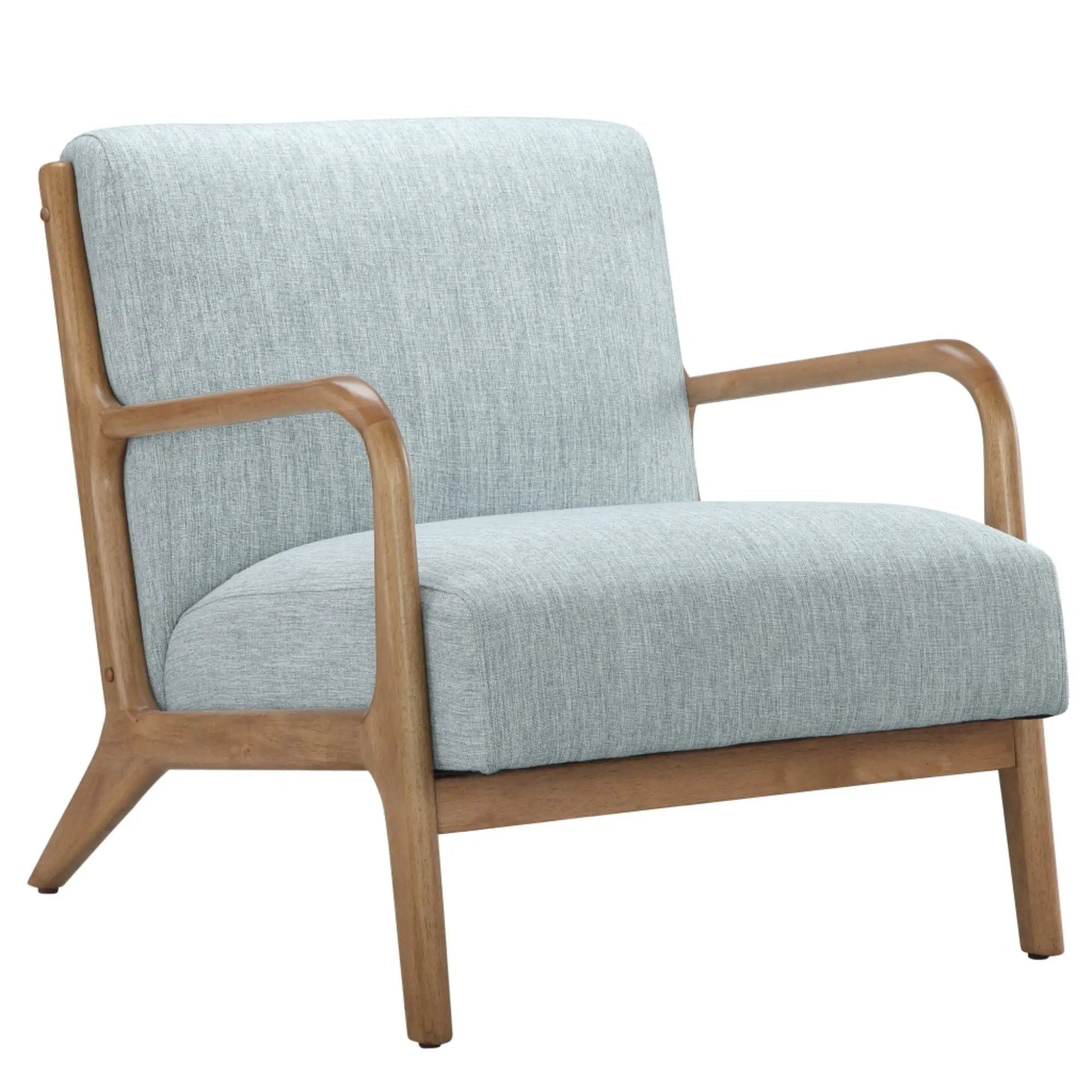 Mid-Century Style Lounge Chair With Upholstered Seat by Unique Piece Furniture
