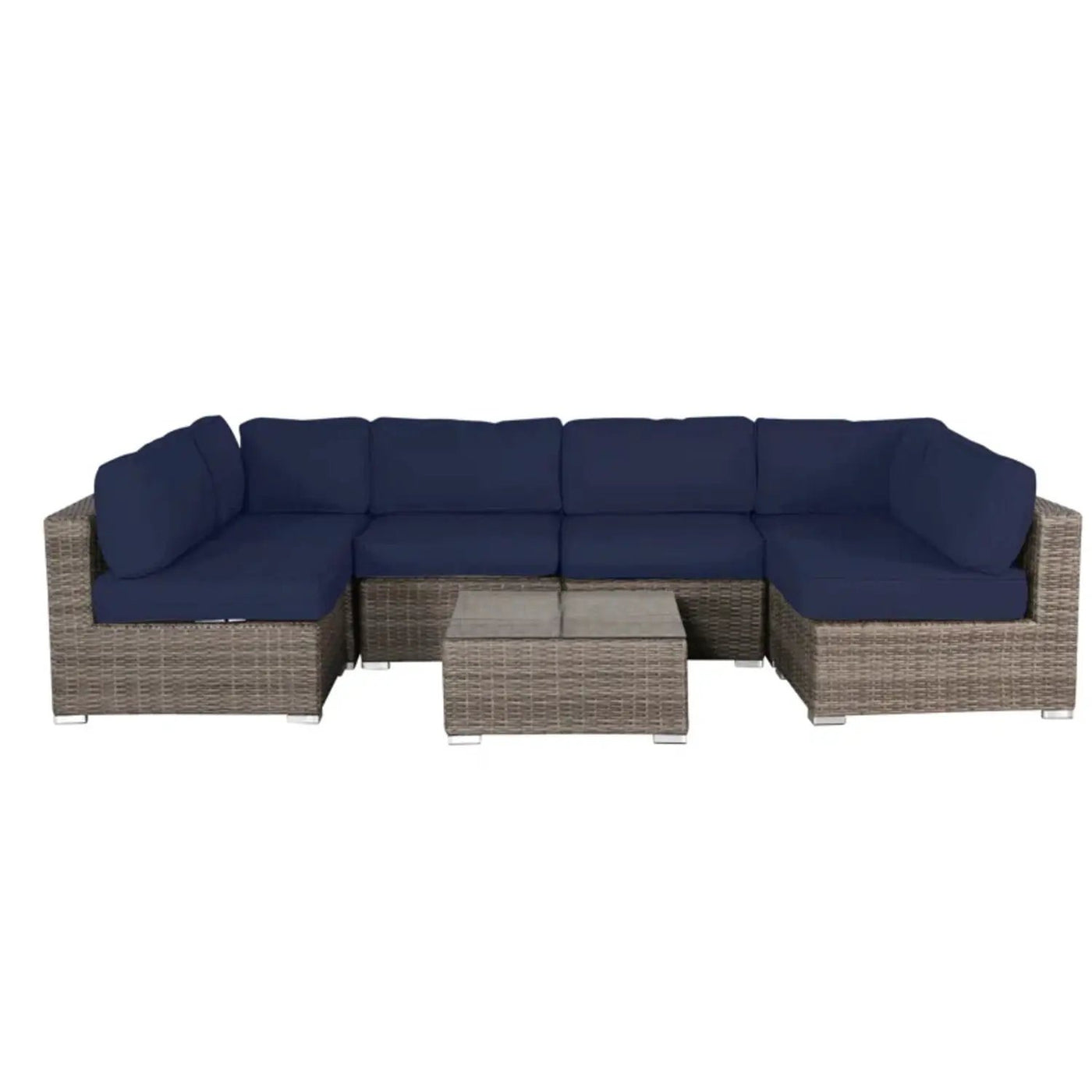 Seating Set With Cushions Handcrafted Wicker Design by Unique Piece Furniture
