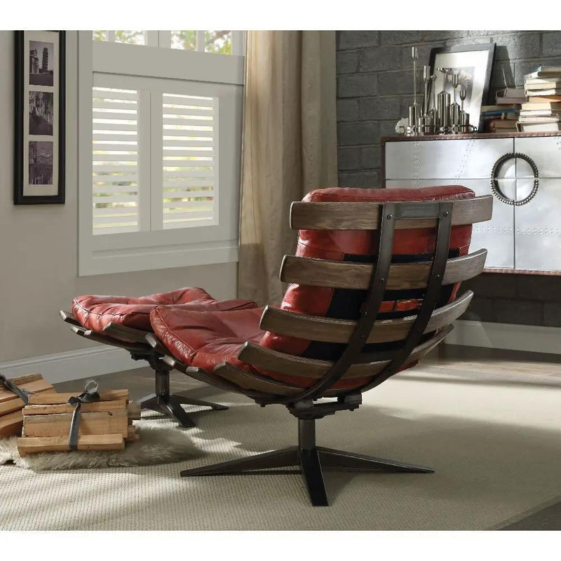 Gandy - 2Pc Pk Chair & Ottoman by Unique Piece Furniture