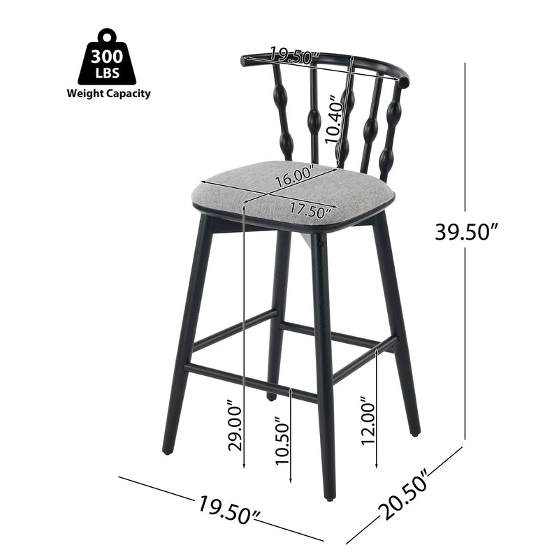 Doria Indoor Wooden Barstool by HouseOfZazla