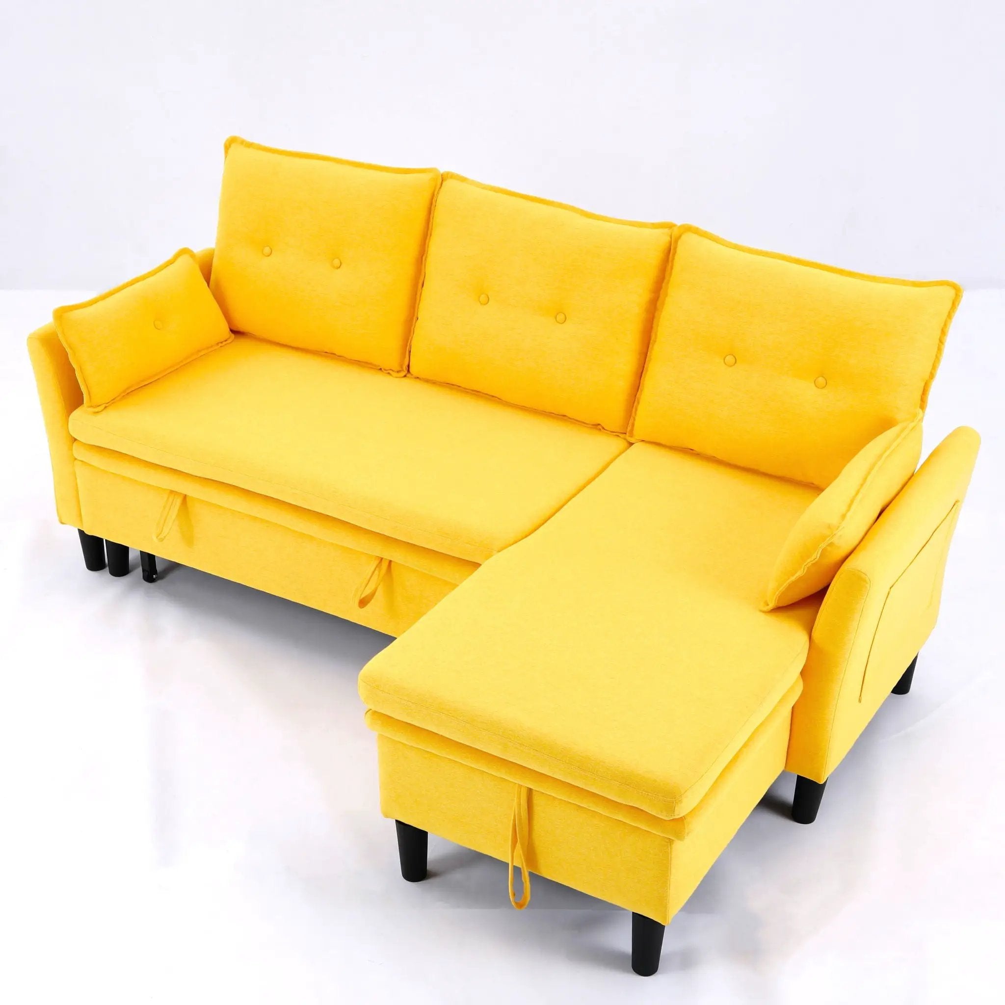 L-Shaped Reversible Chaise Sectional Sofa With Storage by HouseOfZazla