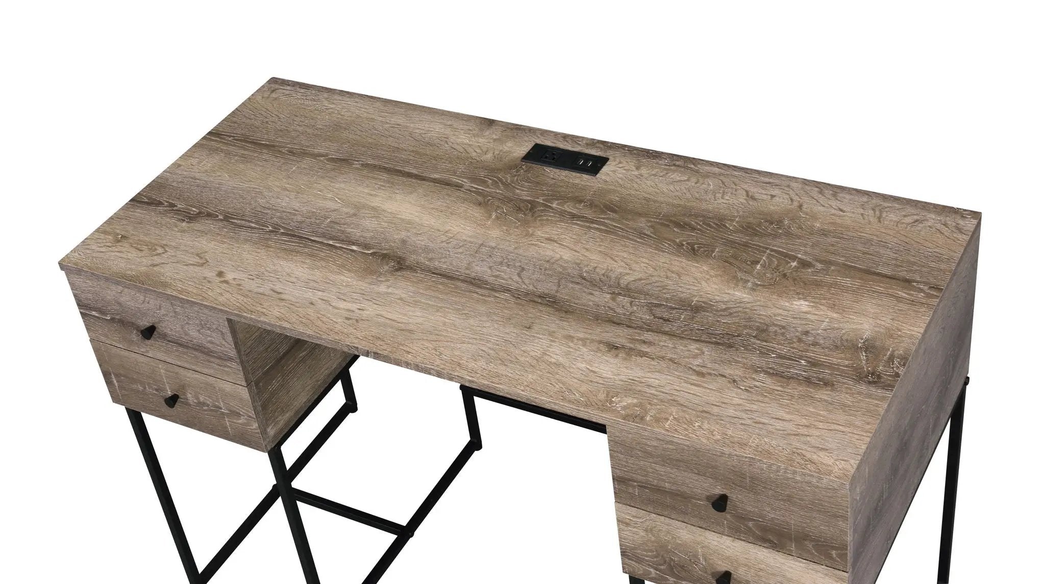 Desirre - Wirting Desk With USB Port - Oak by Unique Piece Furniture