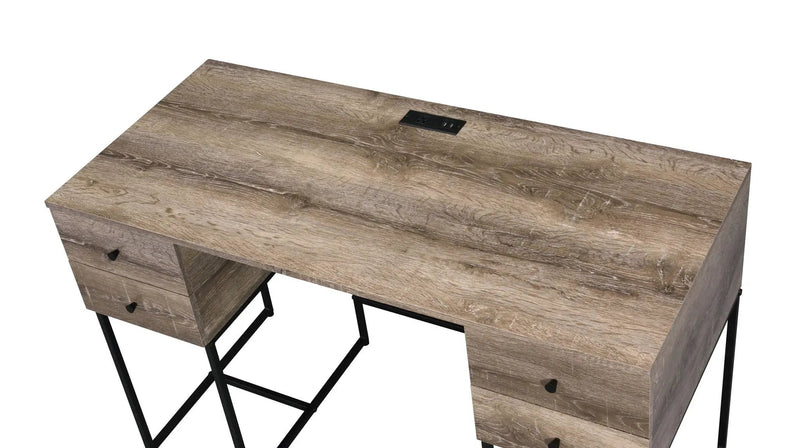 Desirre - Wirting Desk With USB Port - Oak by Unique Piece Furniture