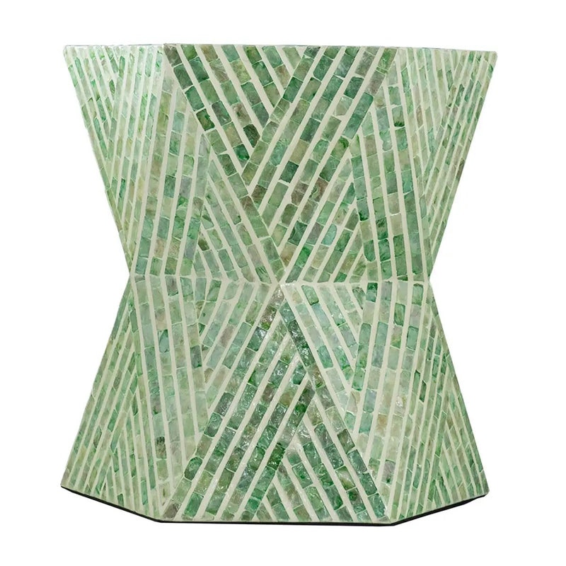 19x19x20" Tapered Green Pedestal Stool by HouseOfZazla