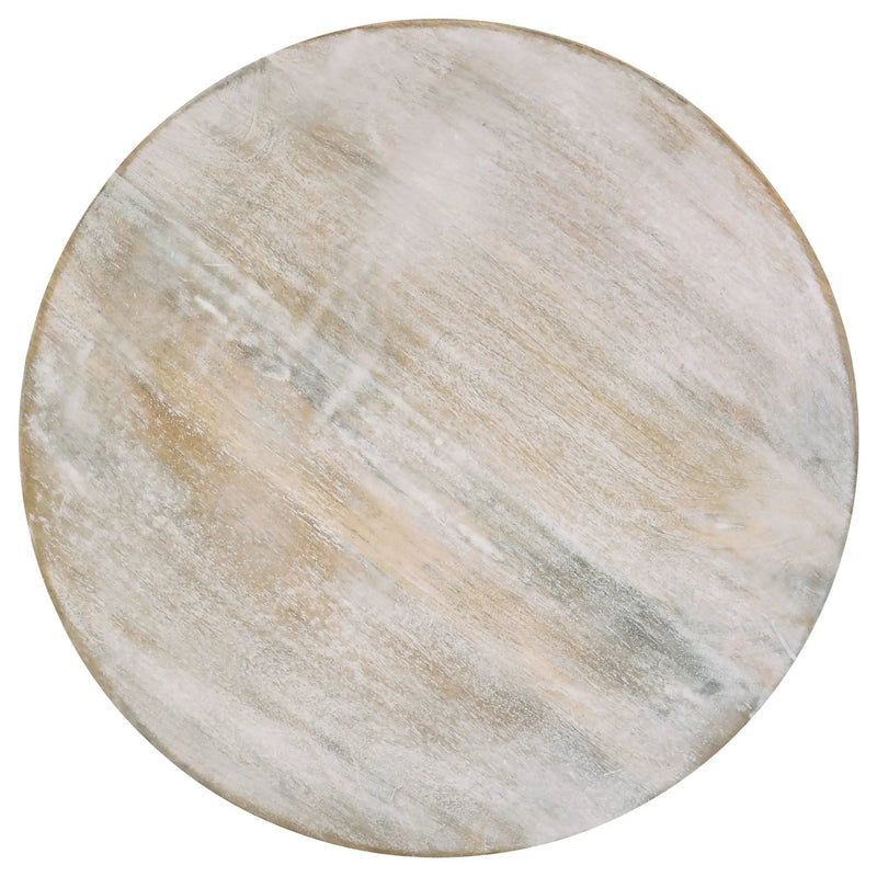 Pedestal Accent Table Elegant Round Top Table - Ivory by HouseOfZazla