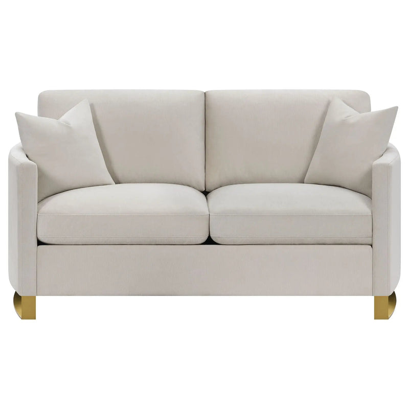 Corliss 2-piece Upholstered Arched Arm Sofa Set Beige by Unique Piece Furniture