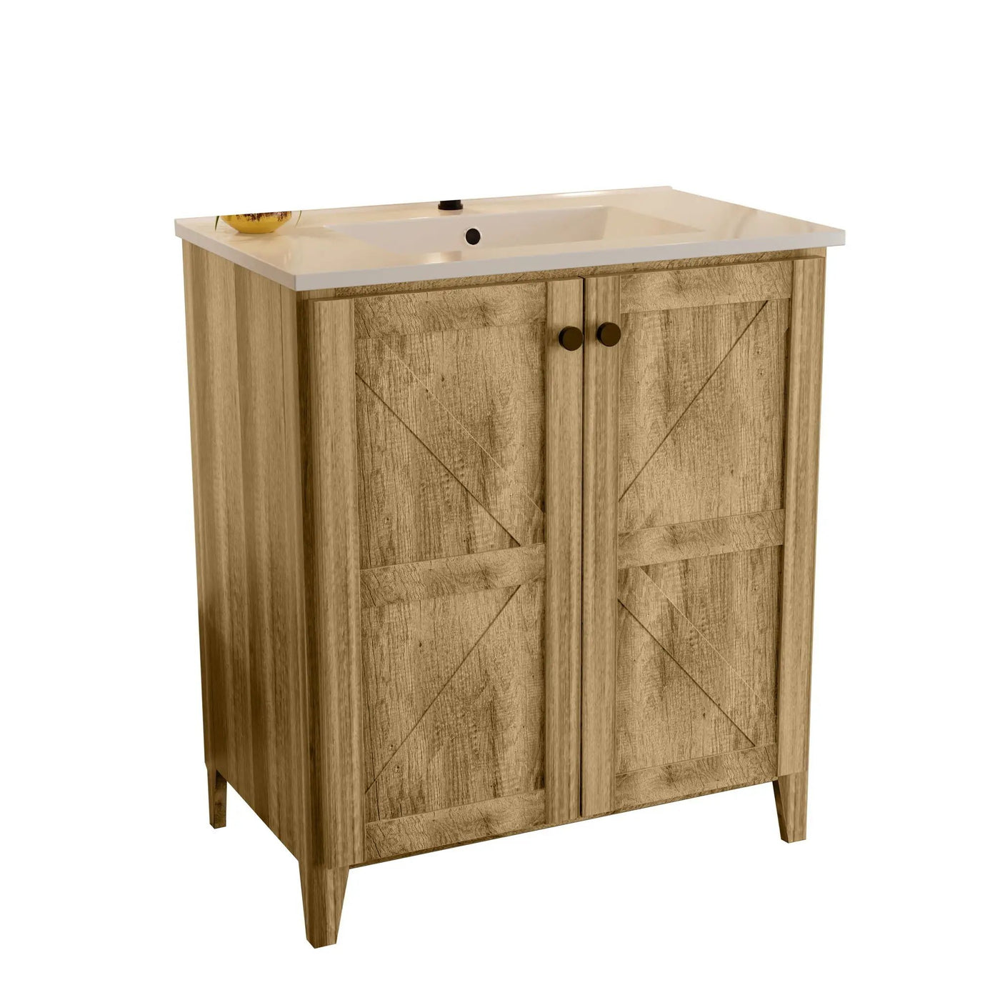 Folding Floor Cabinet With Ceramic Sink, Space Saving by Unique Piece Furniture