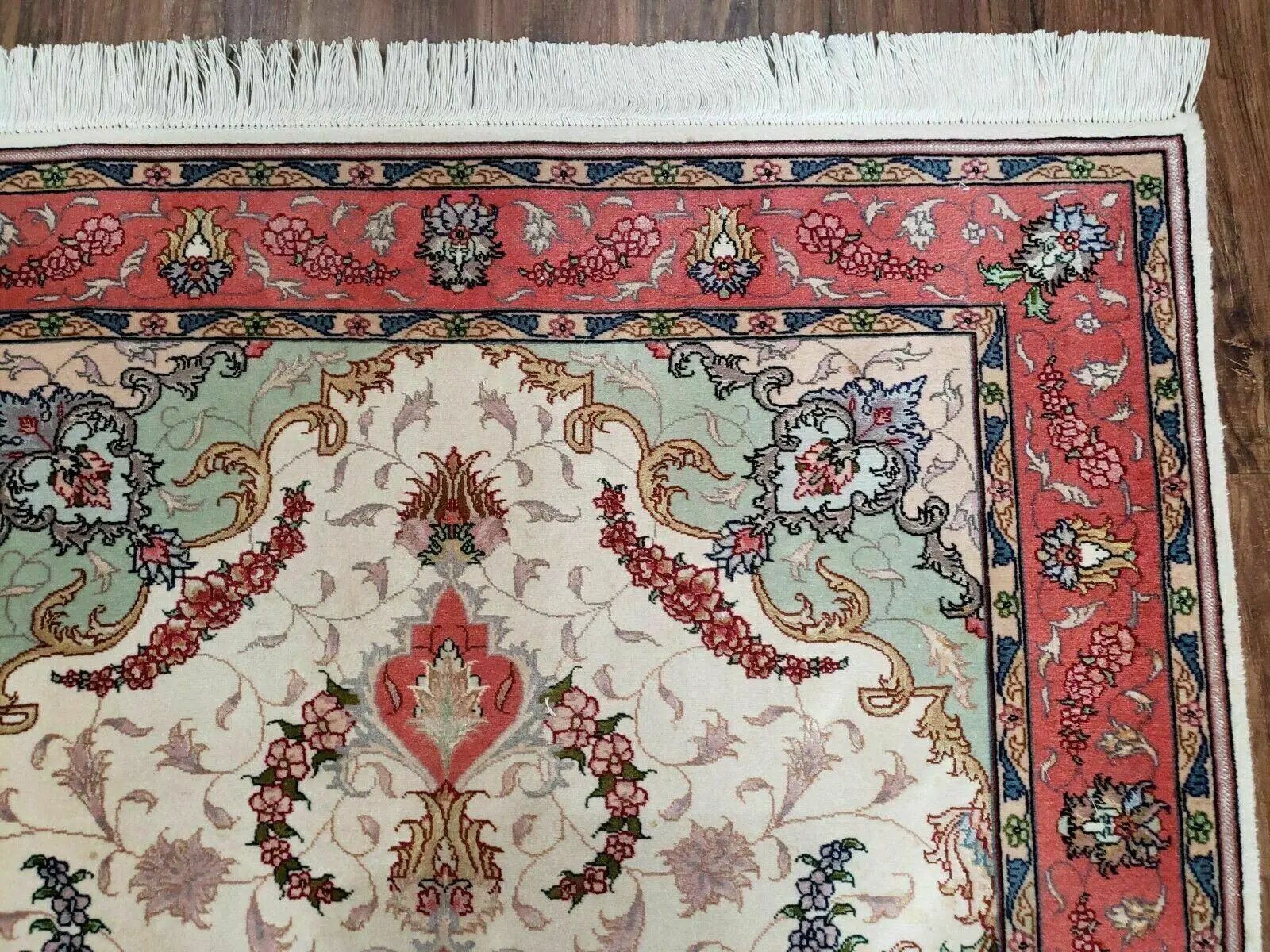 3' 4" X 5' Vintage Handmade Ultra Fine Floral Oriental Turkish Rug Carpet Wow by Jewel Rugs