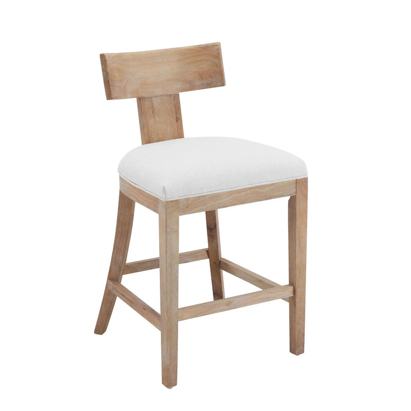 Upholstered Counter Height Bar Stools with Solid Rubber Wood Frame (Set of 2) by HouseOfZazla