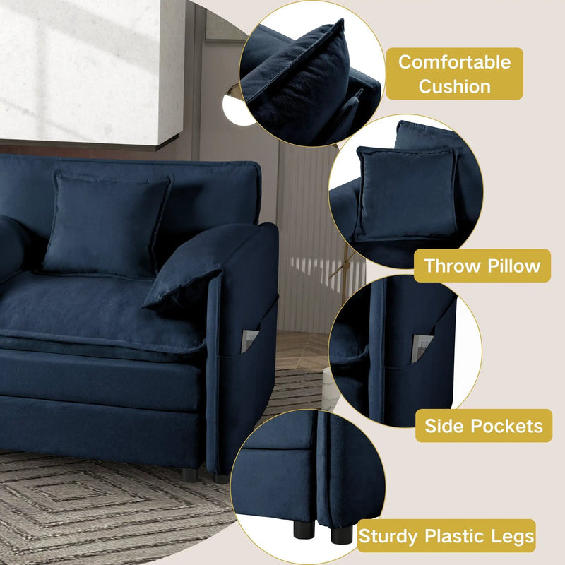 41.73" Modern Upholstered Sofa Chair by HouseOfZazla