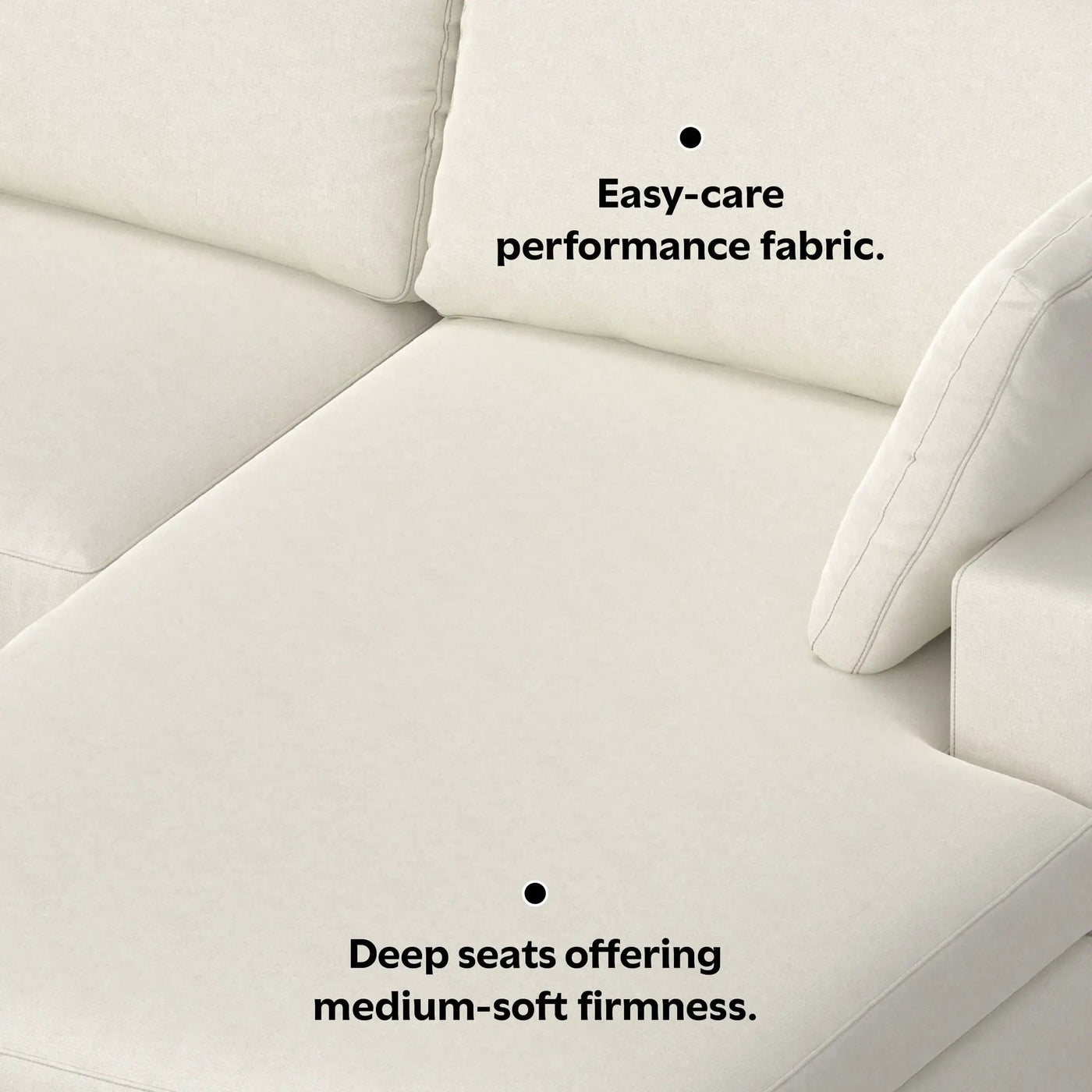 Charlie - Upholstered Deep Seater Sectional Sofa by Unique Piece Furniture