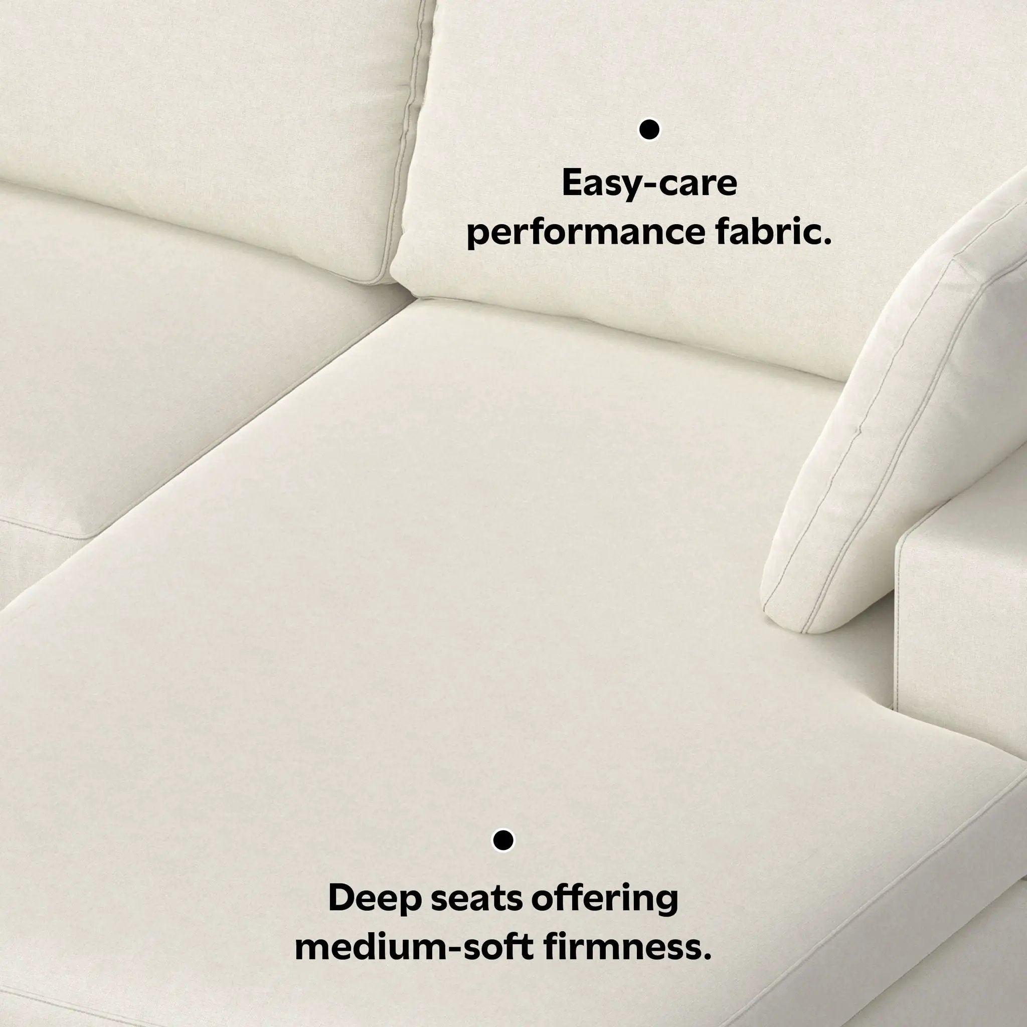 Charlie - Upholstered Deep Seater Sectional Sofa by Unique Piece Furniture