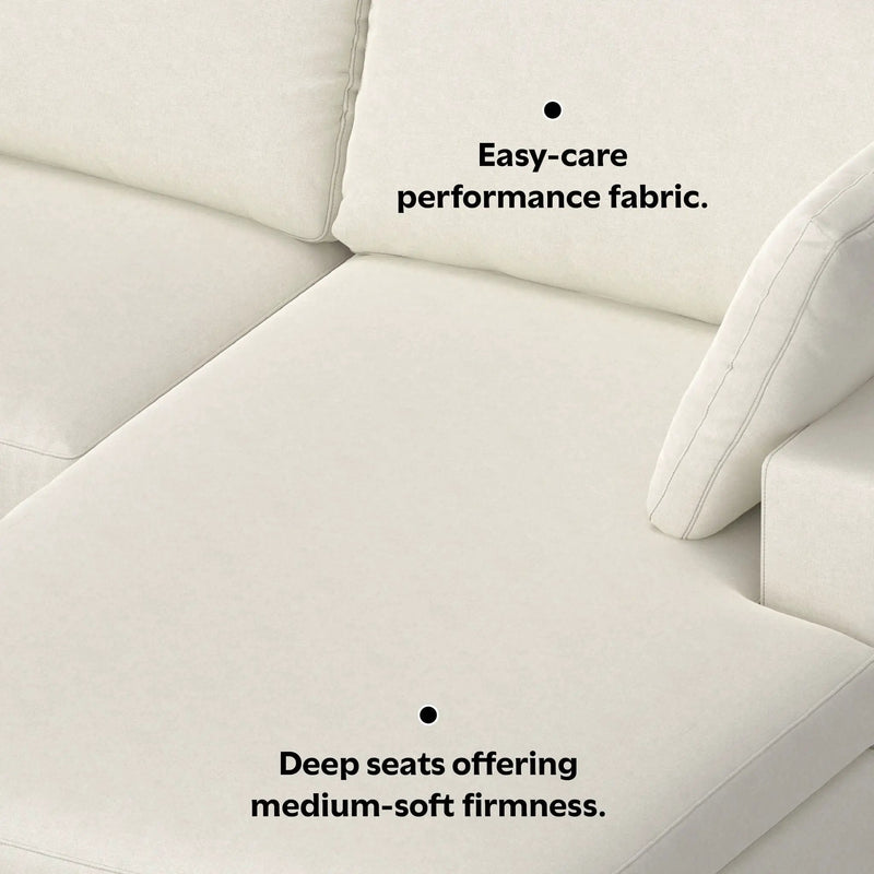 Charlie - Upholstered Deep Seater Sectional Sofa by HouseOfZazla
