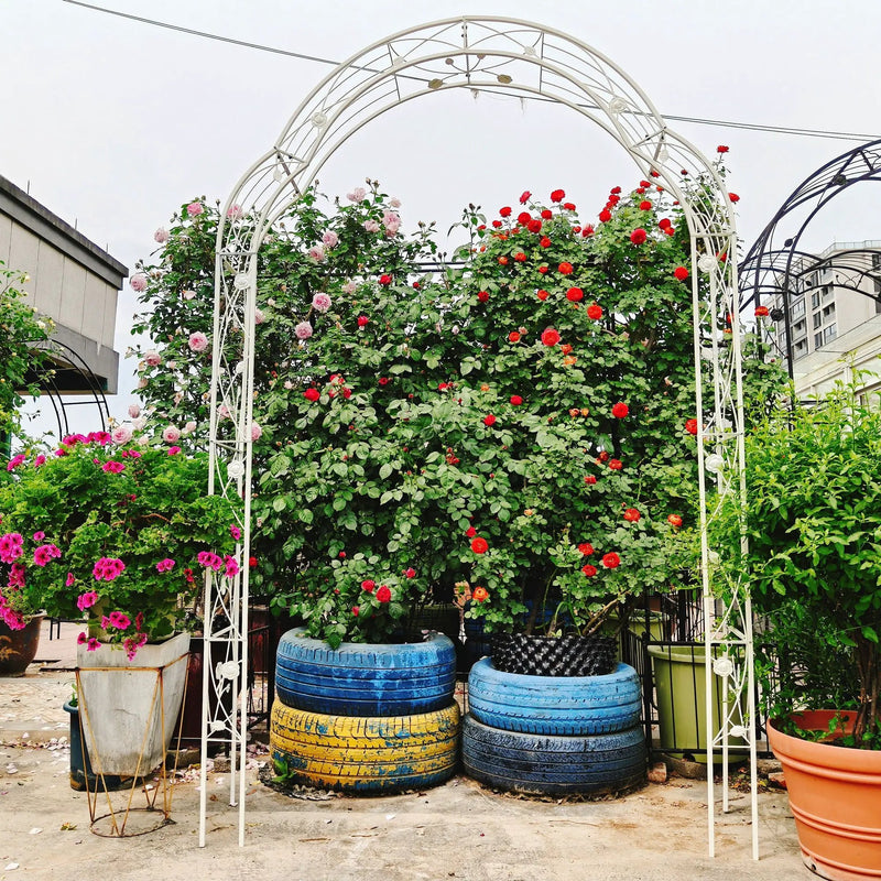 Metal Garden Arch Assemble Freely With 8 Styles Garden Arbor Trellis Climbing Plants Support Rose Arch by Unique Piece Furniture