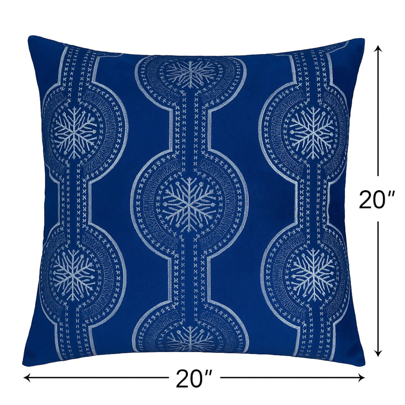 Holiday Throw Pillow With Snowflake Embroidery by HouseOfZazla