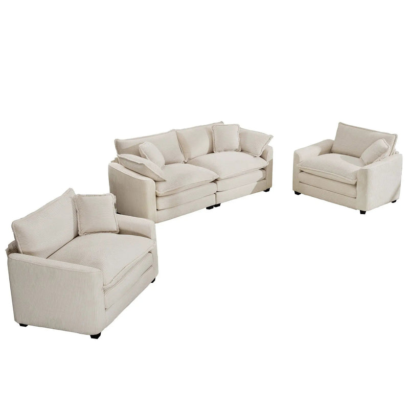 Elegant Oversized Sectional Sofa Set With Deep Seats And Flexible Layout by Unique Piece Furniture
