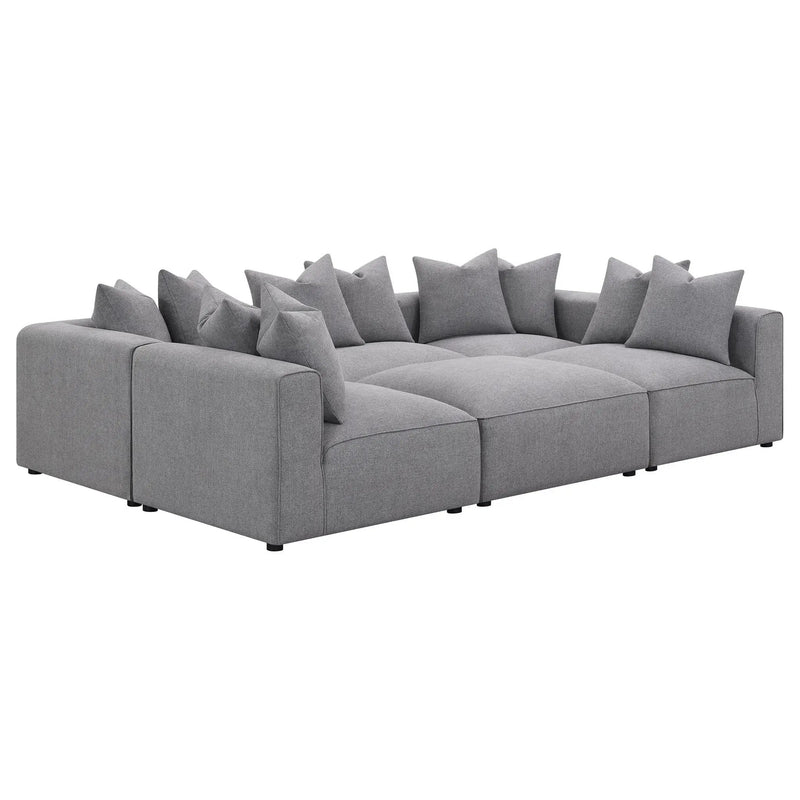 Jennifer 6-piece Upholstered Modular Sectional Grey by Unique Piece Furniture