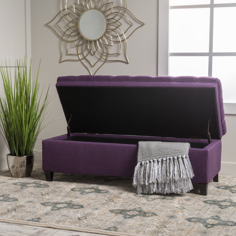 Juliana Storage Ottoman With Birch Legs by HouseOfZazla