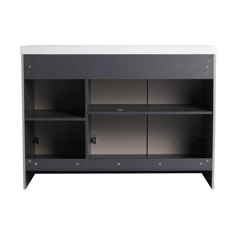 Contemporary Freestanding Bathroom Vanity With Resin Sink & Soft-Close Cabinet Doors by HouseOfZazla