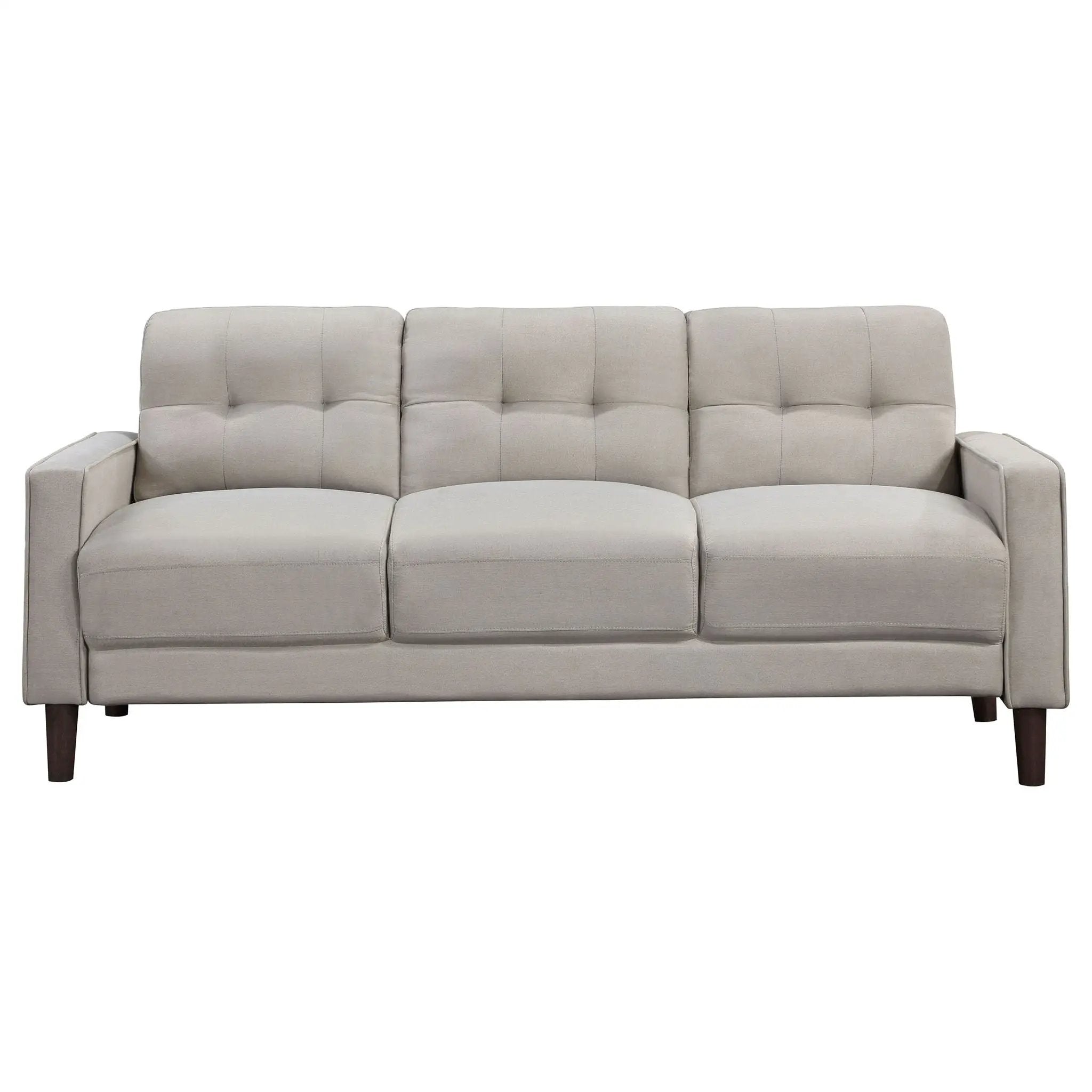 Bowen 3-piece Upholstered Track Arm Tufted Sofa Set Beige by Unique Piece Furniture