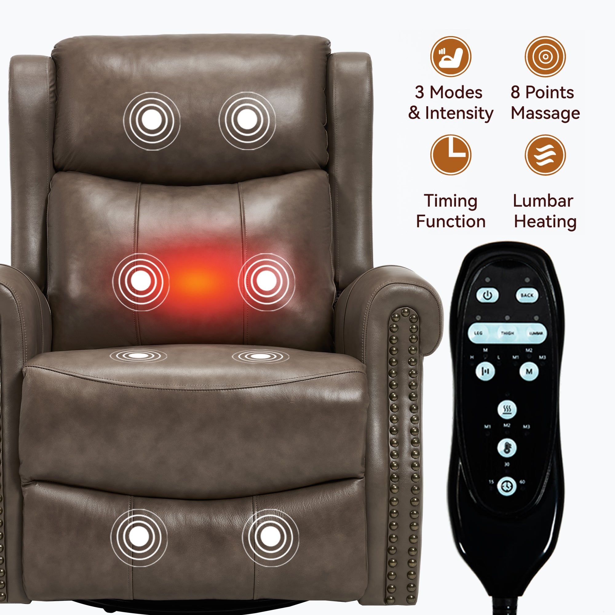 Heat Massage Manual Recliner Chair by HouseOfZazla
