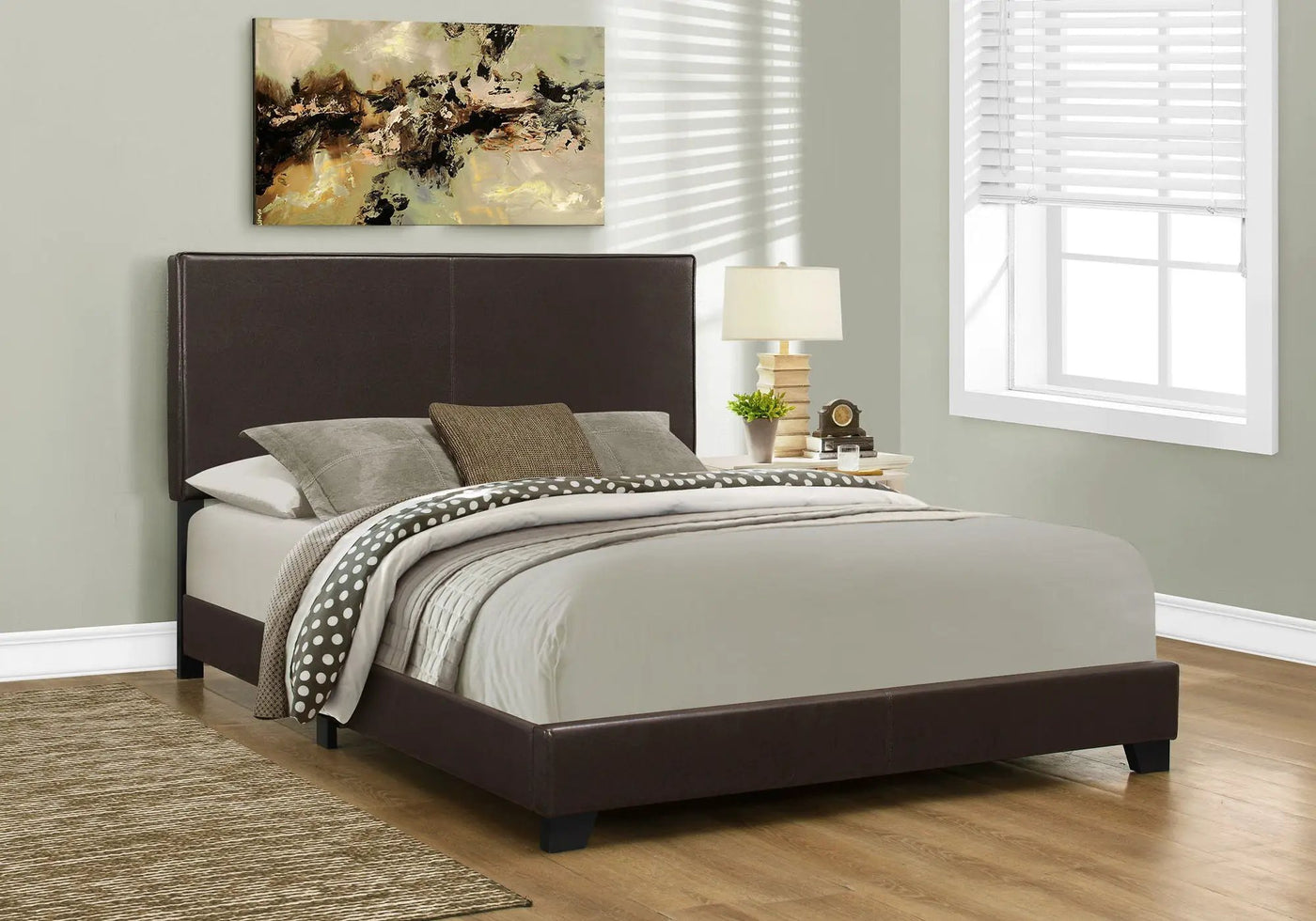 Bed, Upholstered, Transitional by HouseOfZazla