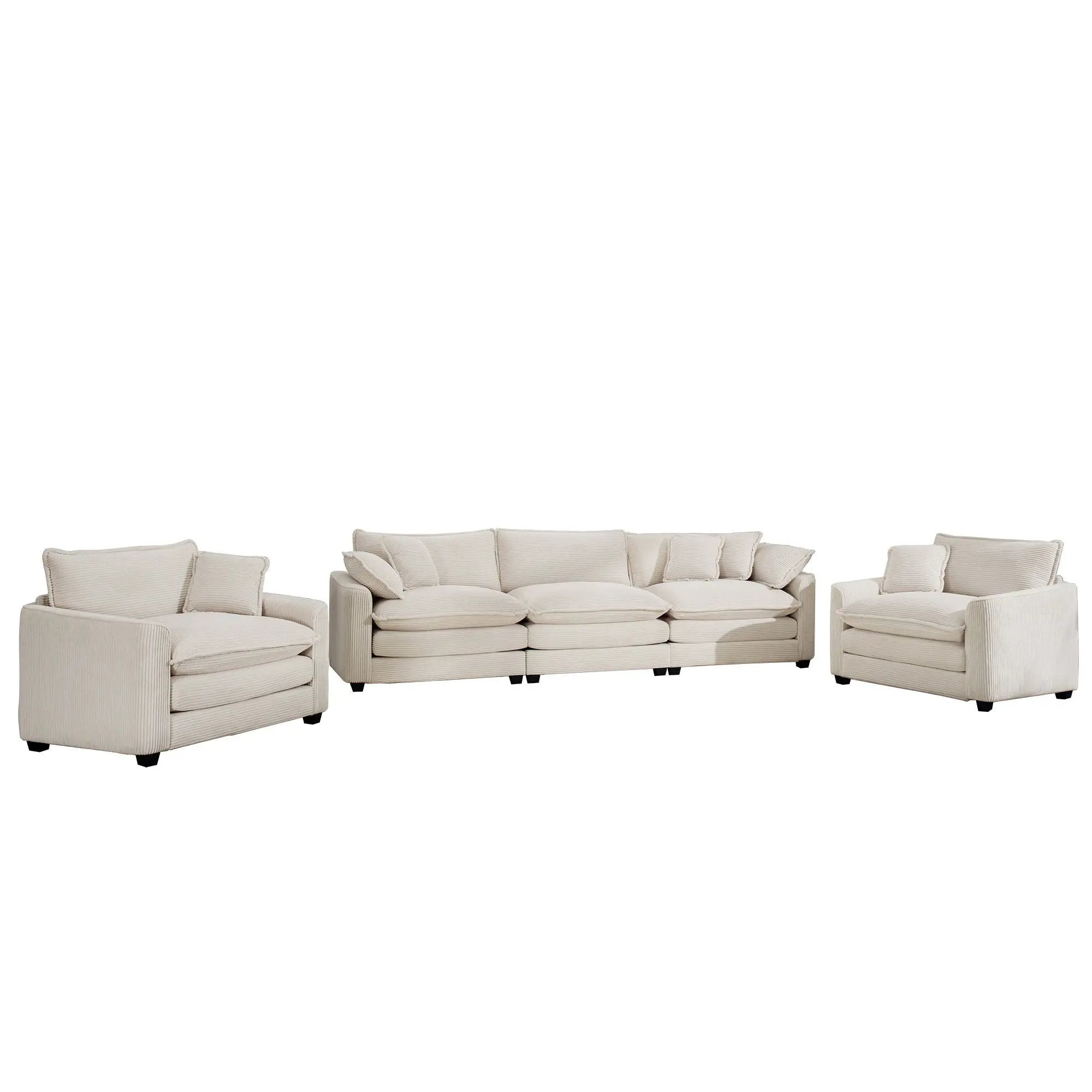 Elegant Oversized Sectional Sofa Set With Deep Seats And Flexible Layout by Unique Piece Furniture