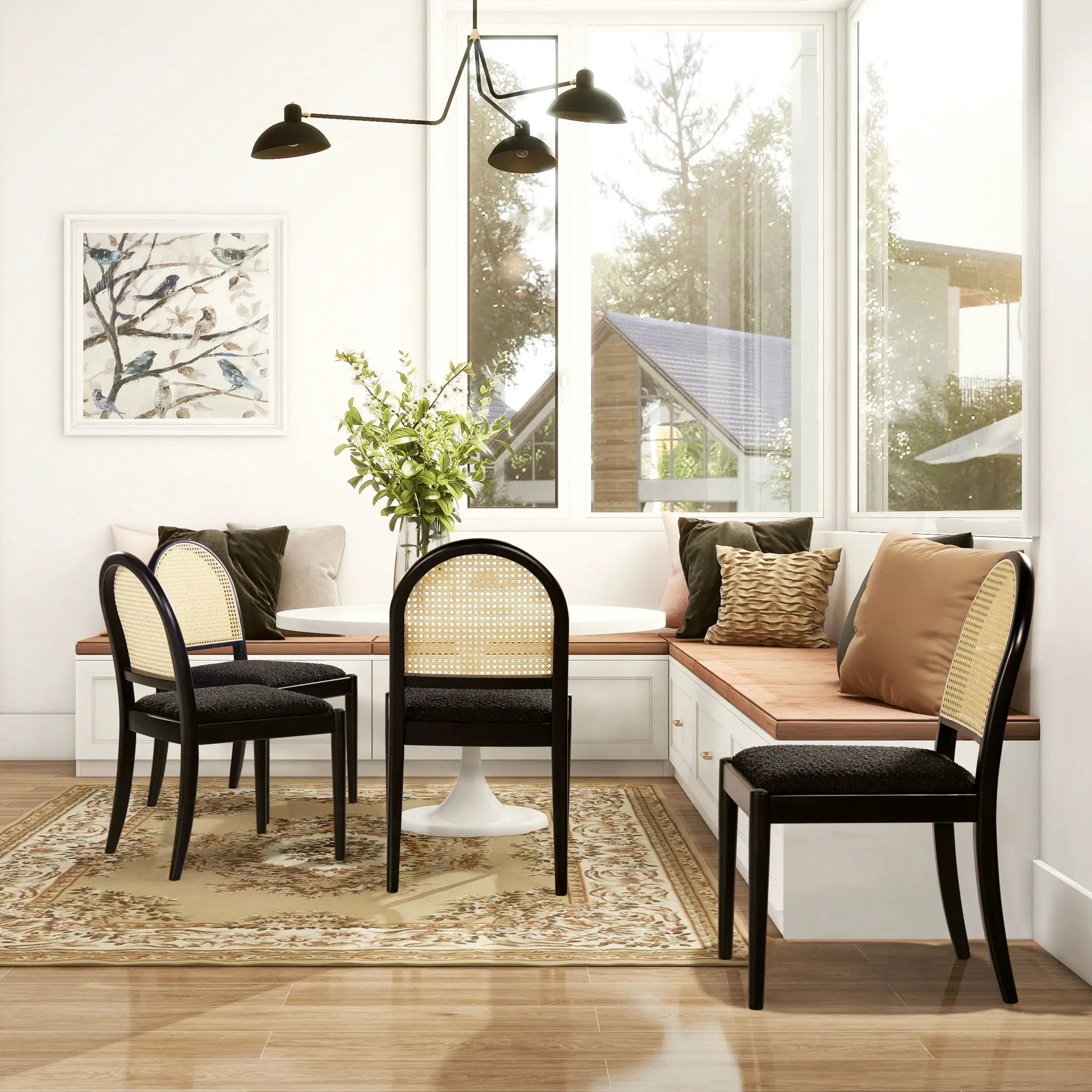 Panama - Curved Cane Side Dining Chair (Set of 2) by Unique Piece Furniture