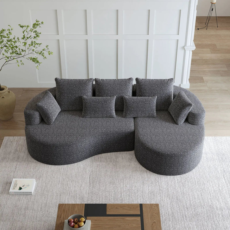 Curved Oversized Sectional Sofa With Extra Deep Seat by HouseOfZazla
