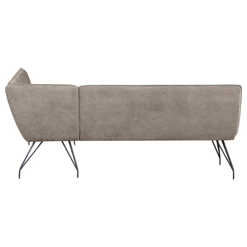 Dodson Fabric Upholstered L-Shaped Nook Dining Bench Taupe by Unique Piece Furniture