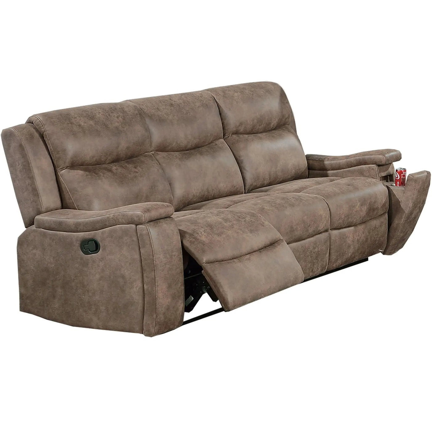 Modern Manual Motion Living Room Set With Hidden Cup Holders by HouseOfZazla
