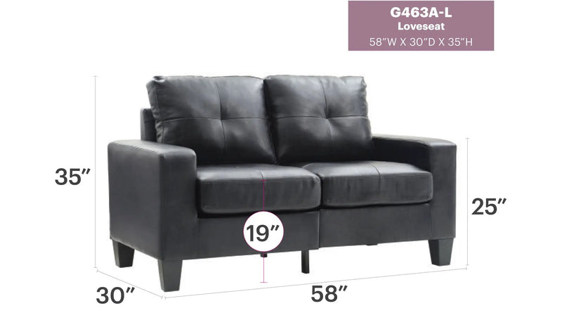 Newbury - Track Arm Loveseat For Cozy Spaces by Unique Piece Furniture