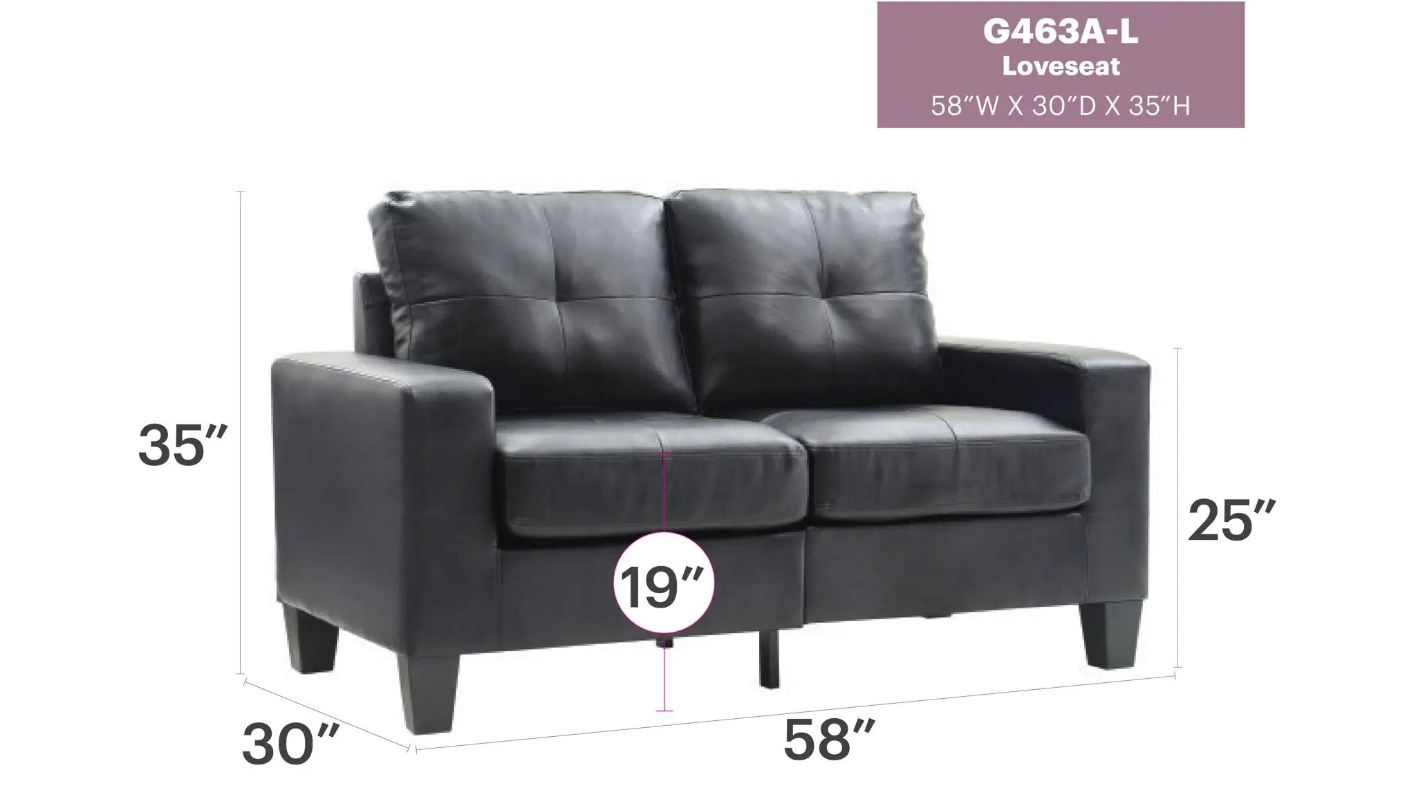 Newbury - Track Arm Loveseat For Cozy Spaces by HouseOfZazla