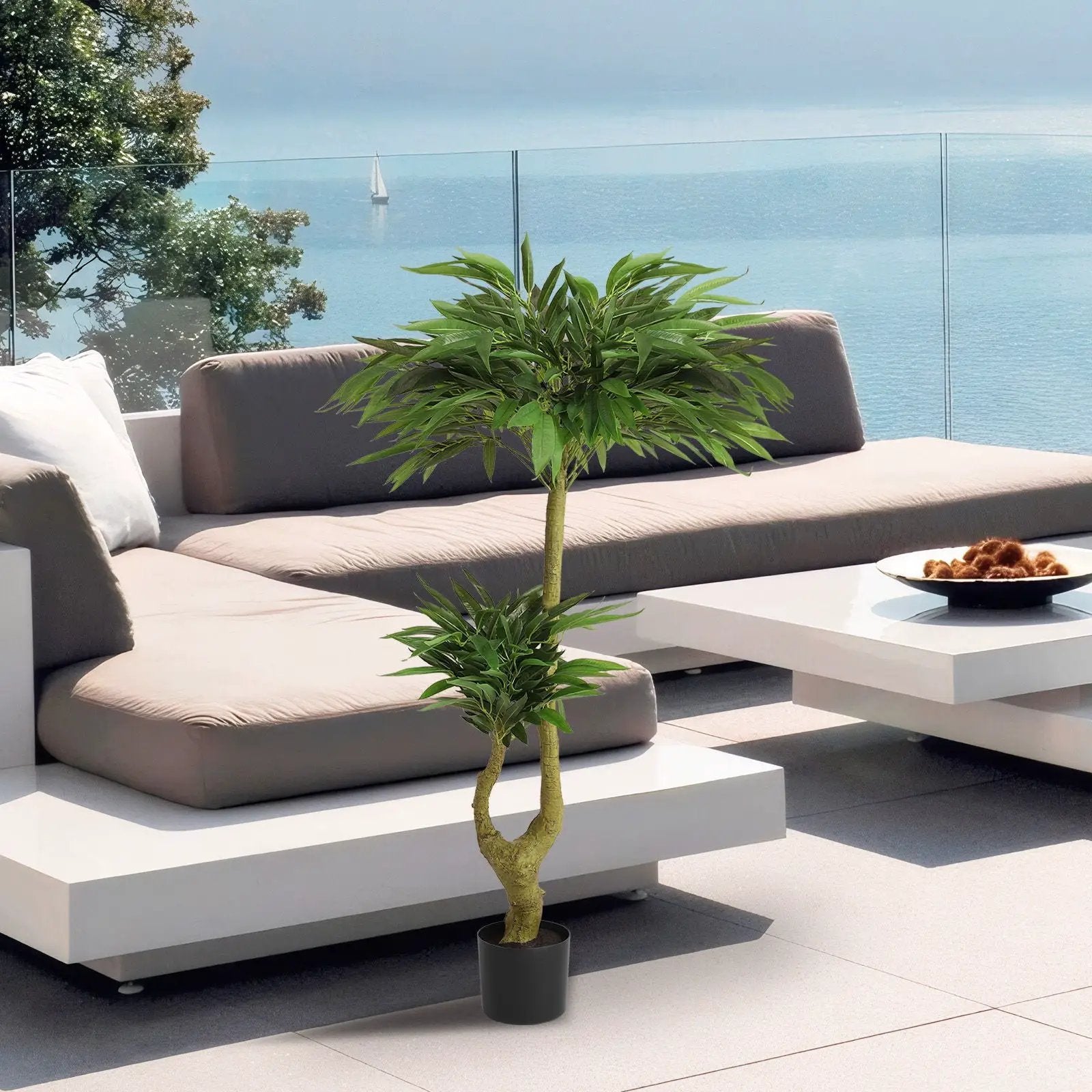 Artificial Dracaena Tree Indoor Faux ery Plant For Decoration, 150Cm - Green by Unique Piece Furniture