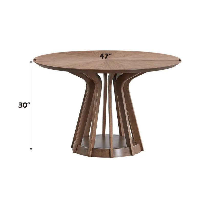 Seda - Round Dining Table - Walnut by Unique Piece Furniture