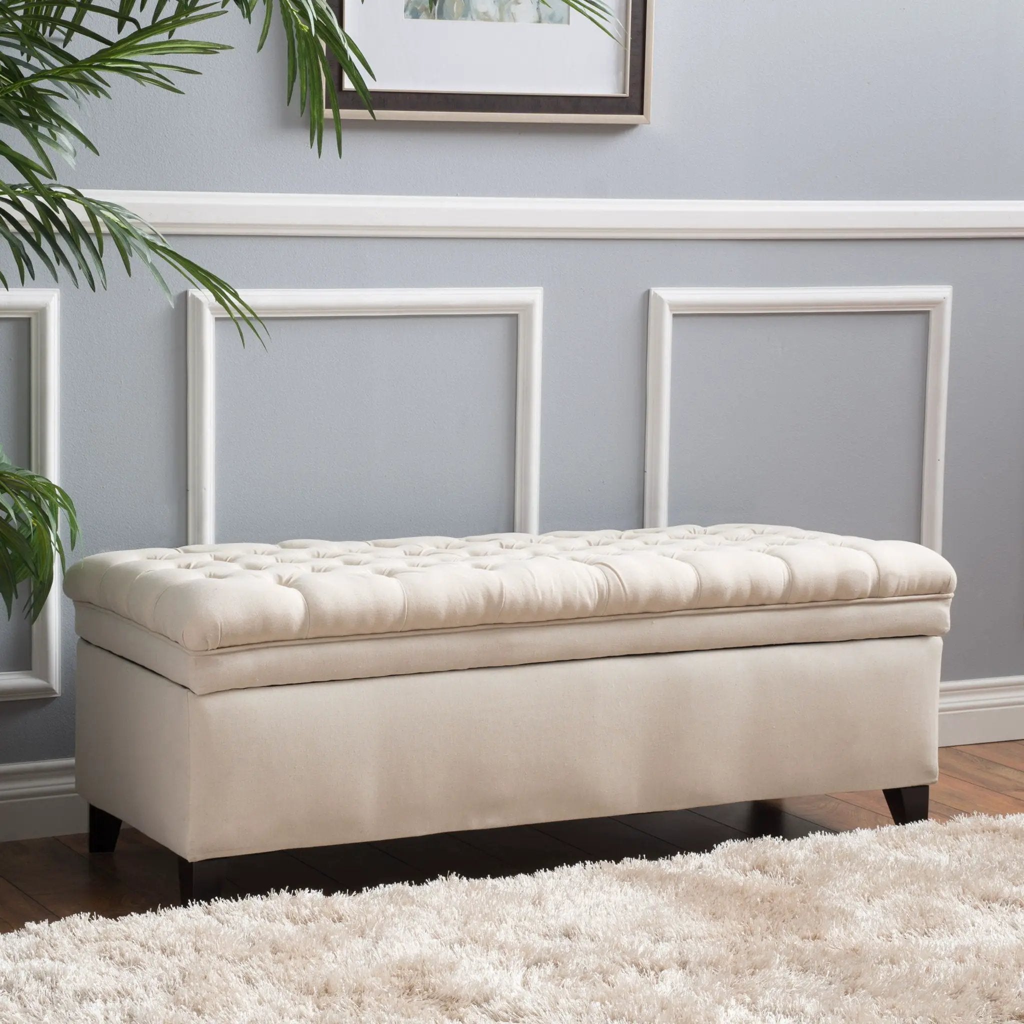 Juliana Storage Ottoman With Birch Legs by HouseOfZazla