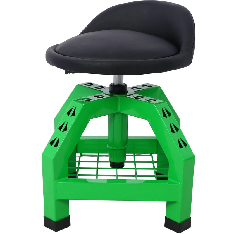 Pneumatic 360 Degree Swivel Stool, Mechanics Rolling Creeper Seat, Heavy Duty Rolling Mechanics Stool, Shop Stool With Casters by HouseOfZazla