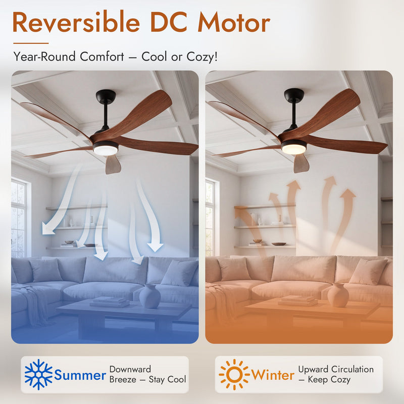 52 Inch Ceiling Fan with Light by HouseOfZazla