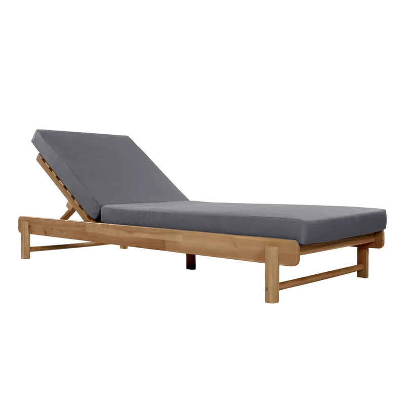 Light Teak Acacia Wood Chaise Lounge Set by HouseOfZazla
