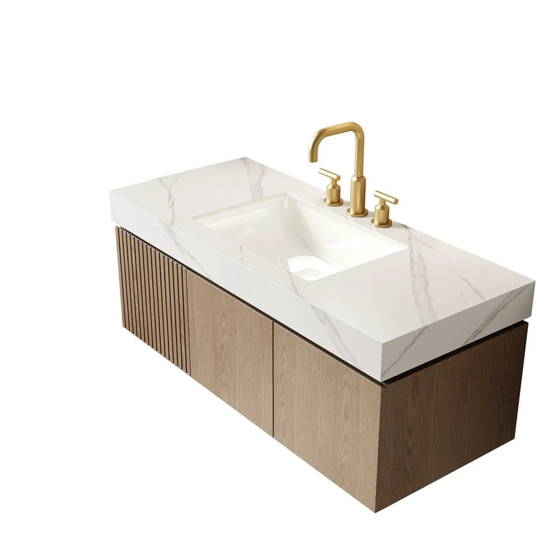 48" MURI Carrara Bathroom Vanity by HouseOfZazla