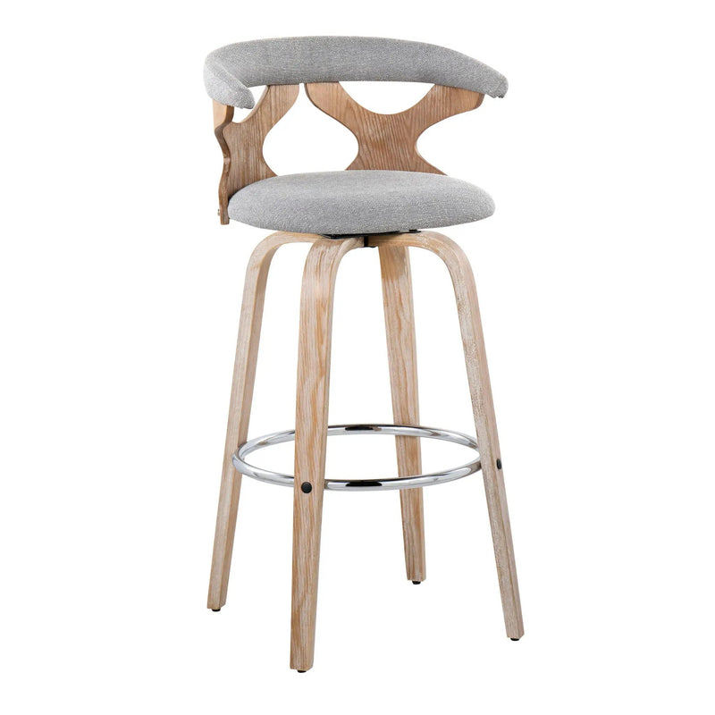 Gardenia - Contemporary Fixed Height Barstool With Swivel With Round Footrest (Set of 2) by Unique Piece Furniture