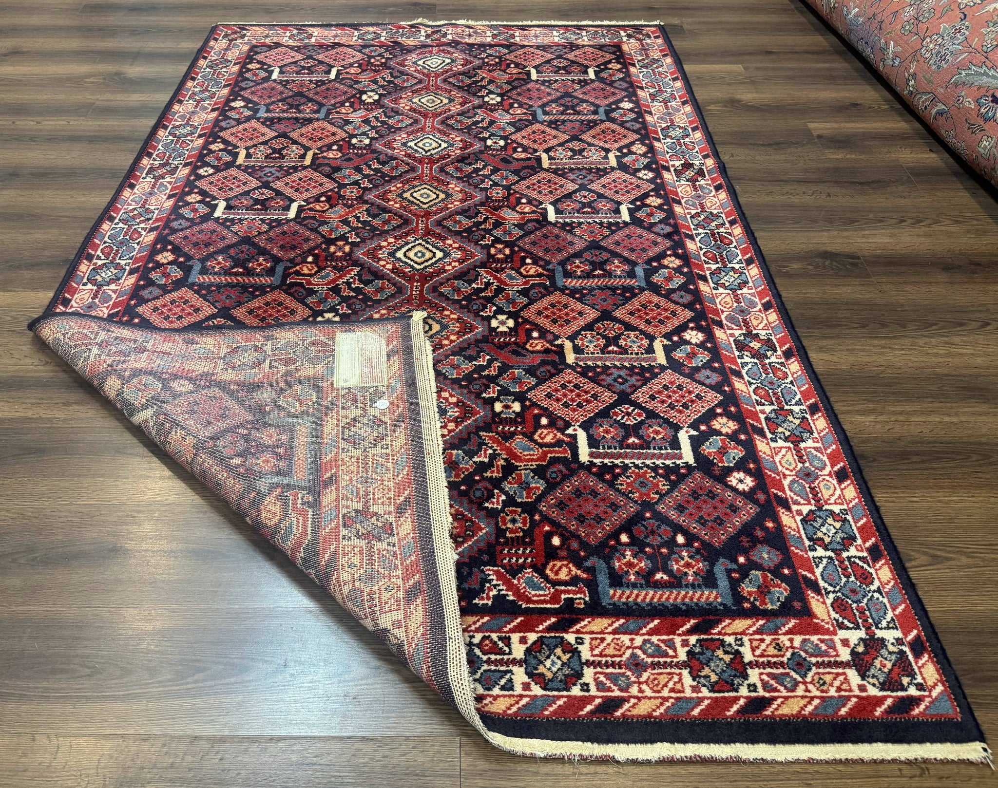 Karastan Rug 5x8, Yuruk Collection #530, Geometric Tribal Wool Pile Vintage Carpet by Jewel Rugs