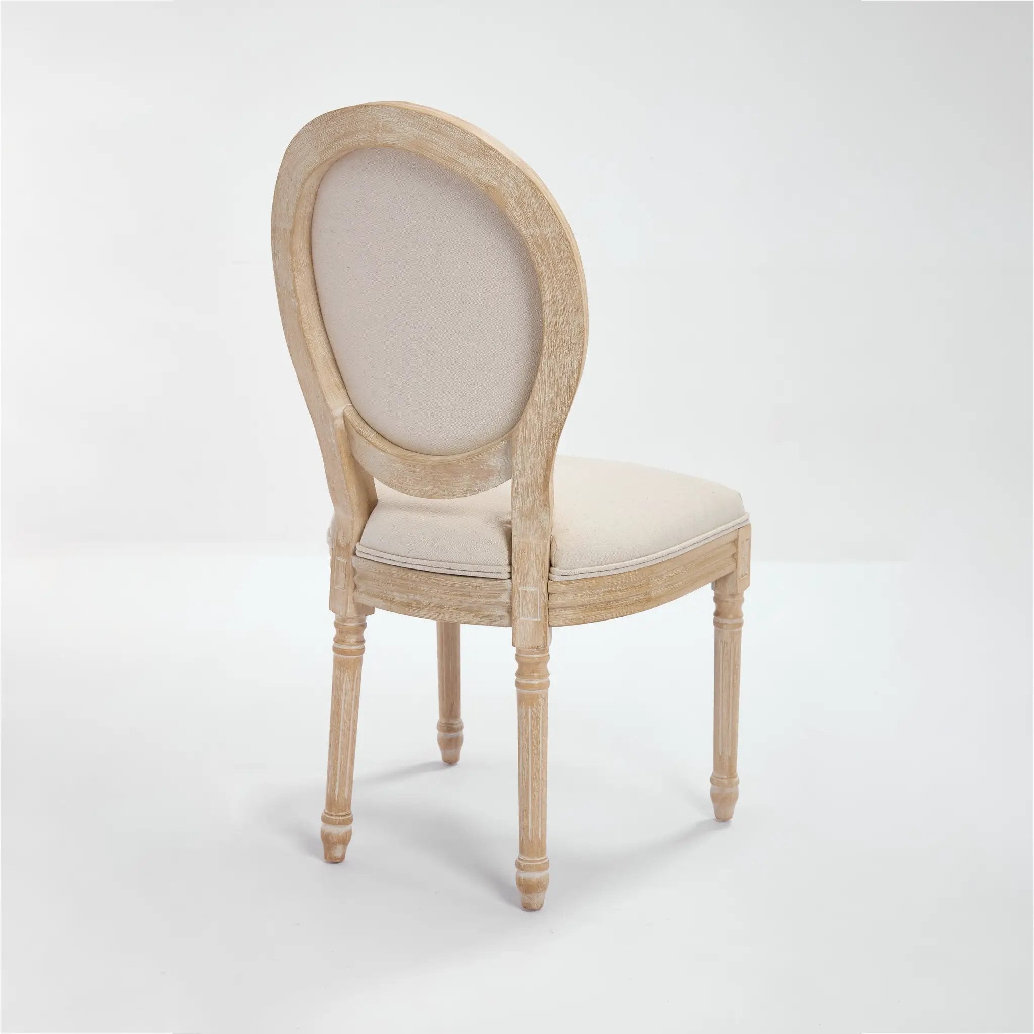 French Country Dining Chairs Set of 2 with Upholstered Round Back by HouseOfZazla