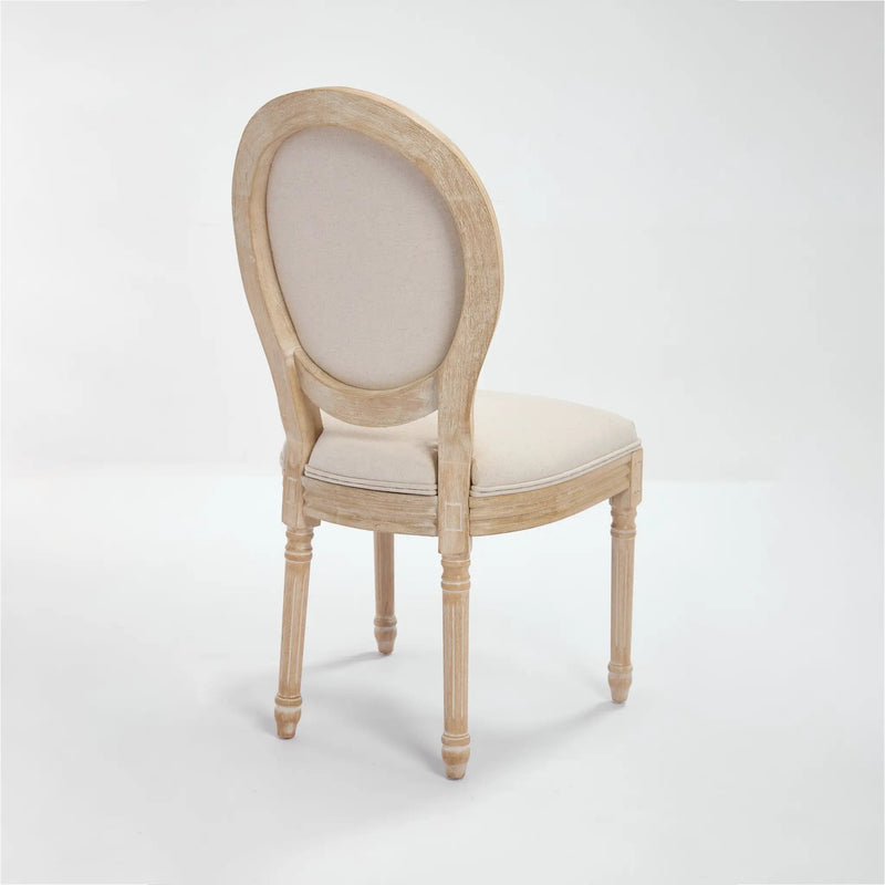 French Country Dining Chairs Set of 2 with Upholstered Round Back by HouseOfZazla
